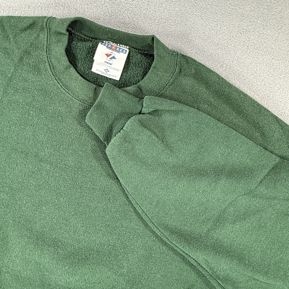 VTG 90s Jerzees Nublend Green Sweatshirt Mens XL Made In USA Pullover